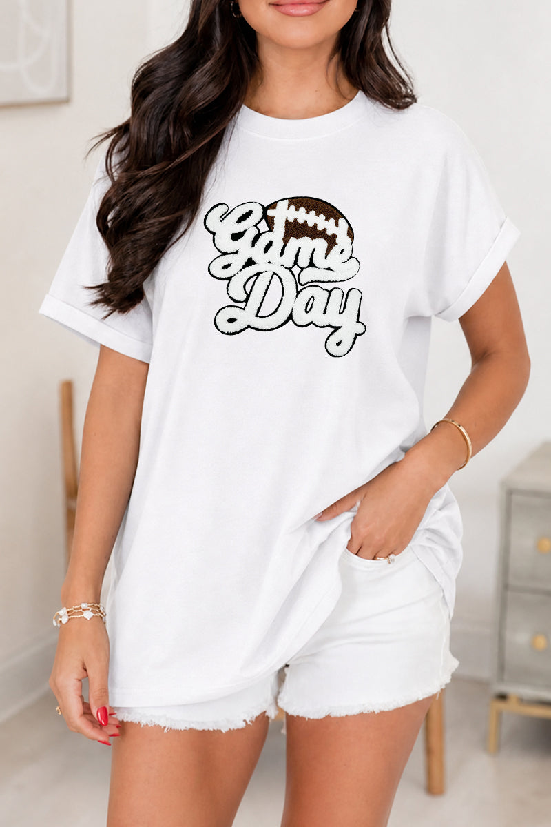 Game Day Football Tee Women’s Casual Oversized Shirt