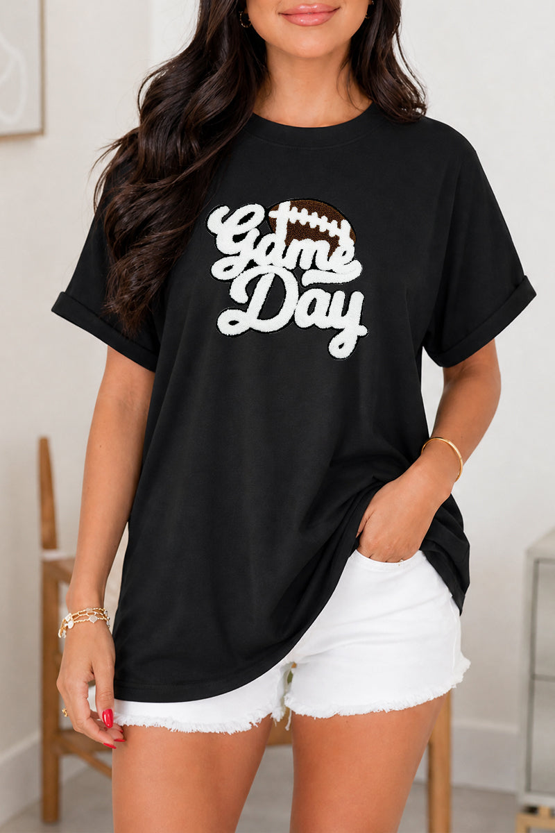 Game Day Football Tee Women’s Casual Oversized Shirt