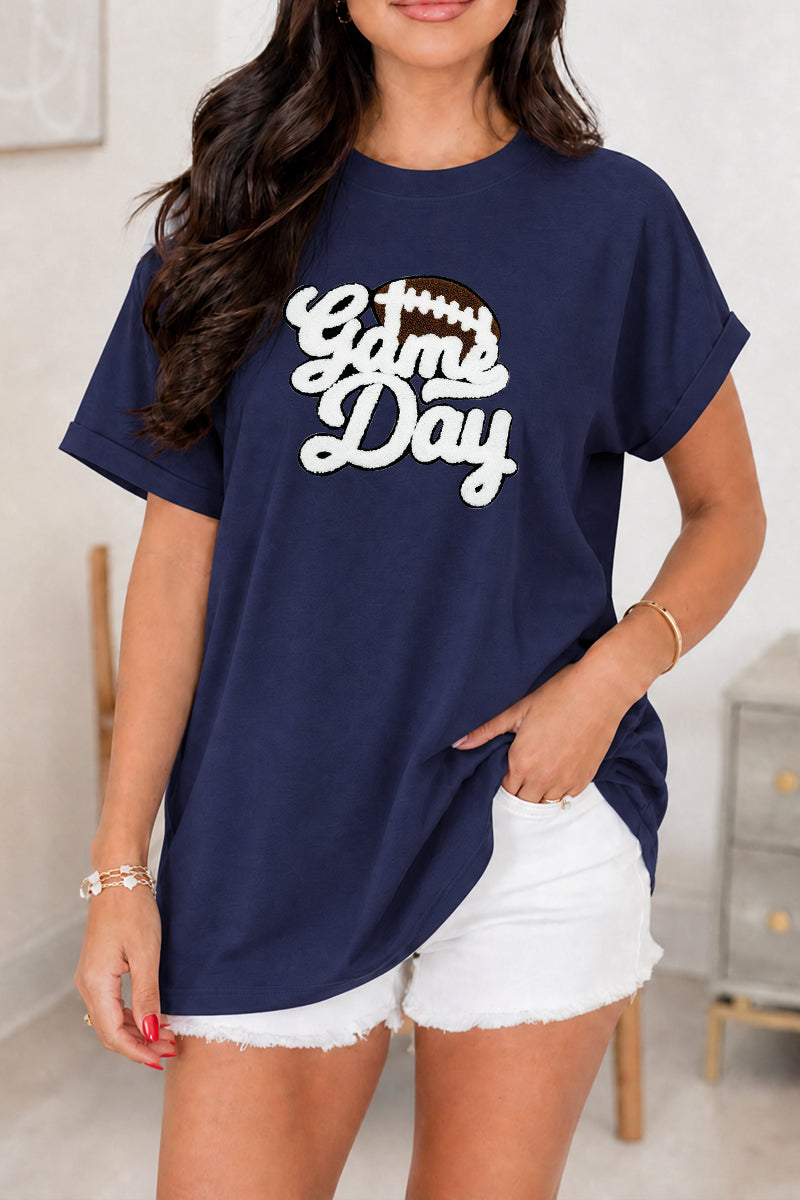 Game Day Football Tee Women’s Casual Oversized Shirt