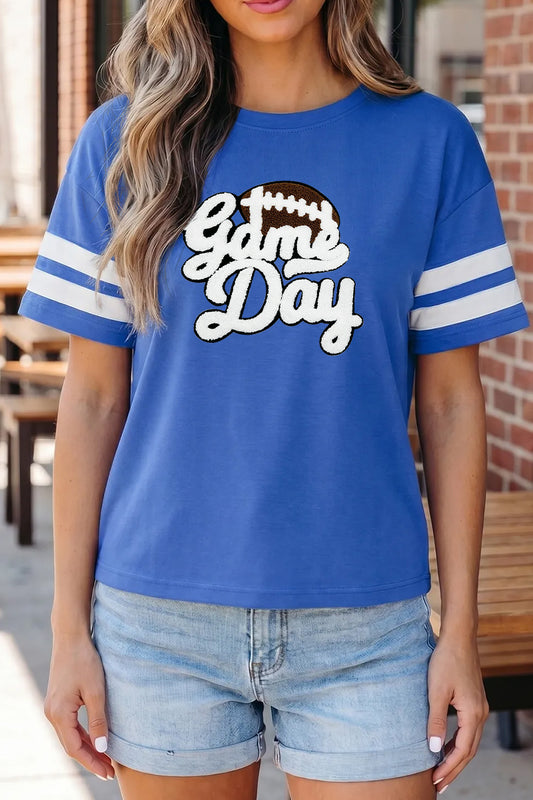 Game Day Football Graphic Tee Women's Casual Top