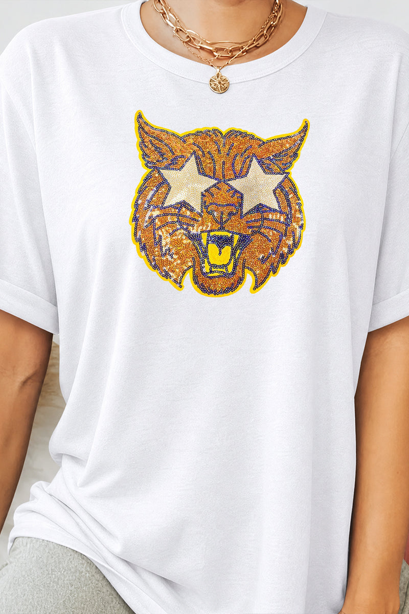 Tiger Mascot Graphic Rayon Blend Tee Game Day Boutique