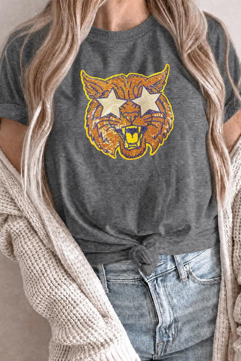 Tiger Mascot Graphic Rayon Blend Tee Game Day Boutique