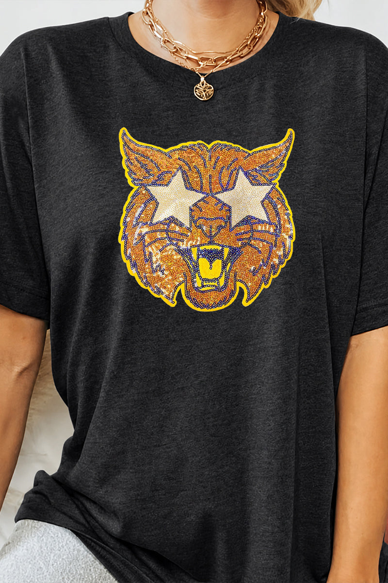 Tiger Mascot Graphic Rayon Blend Tee Game Day Boutique