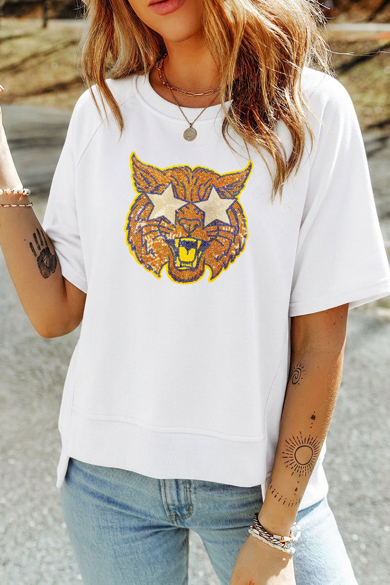 Star Mascot Football Game Day Graphic Tee Women