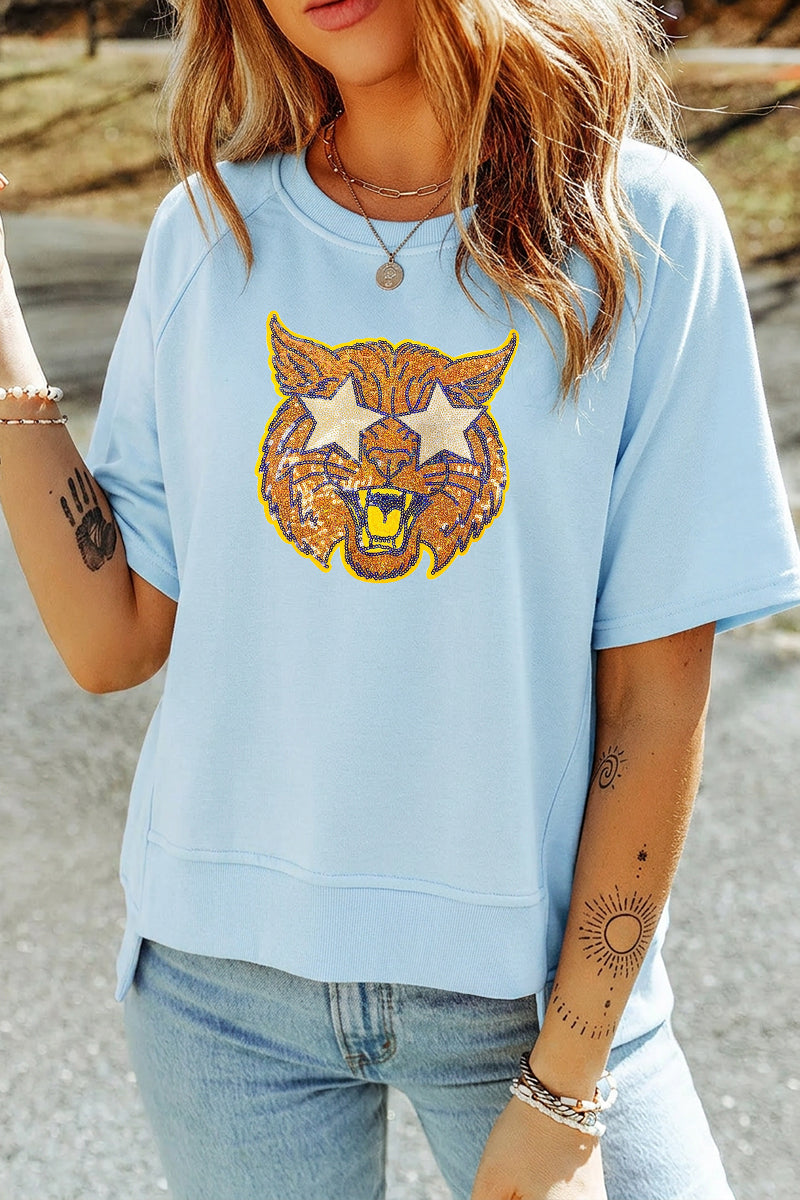 Star Mascot Football Game Day Graphic Tee Women