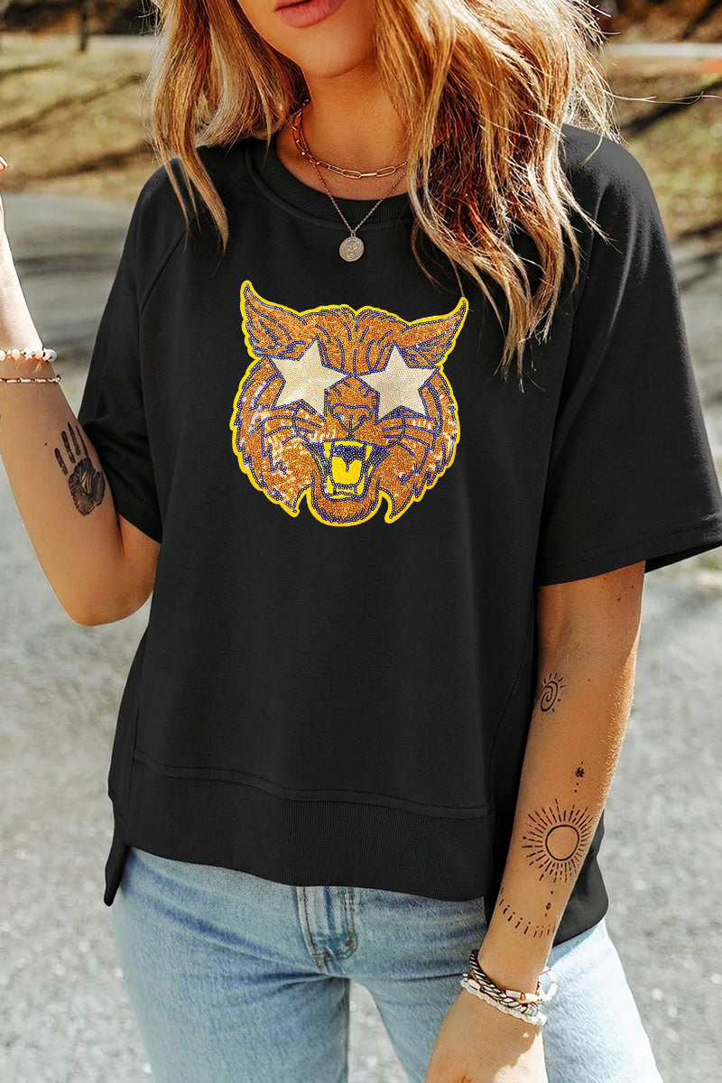 Star Mascot Football Game Day Graphic Tee Women