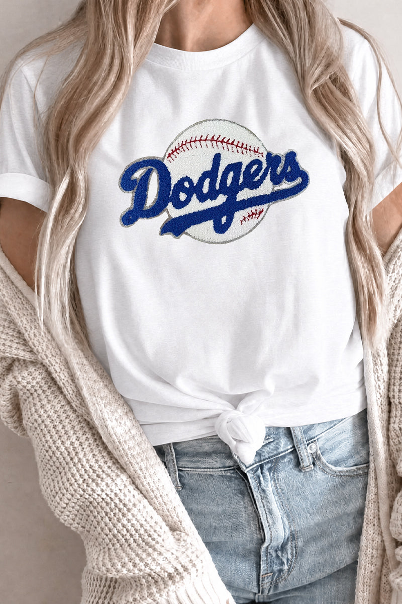 Baseball Logo Rayon Tee Game Day Graphic Top