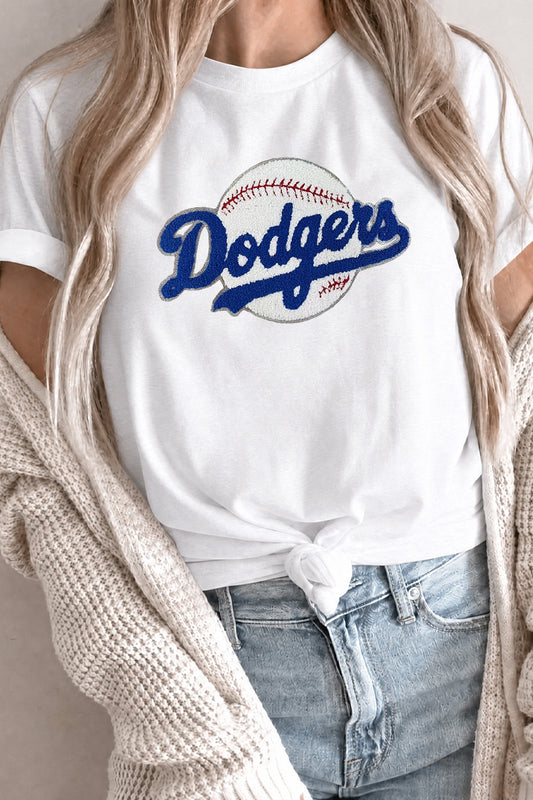 Baseball Logo Rayon Tee Game Day Graphic Top