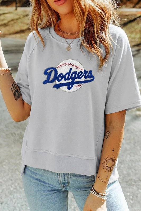 Graphic Rayon Tee Game Day Baseball Letter Top