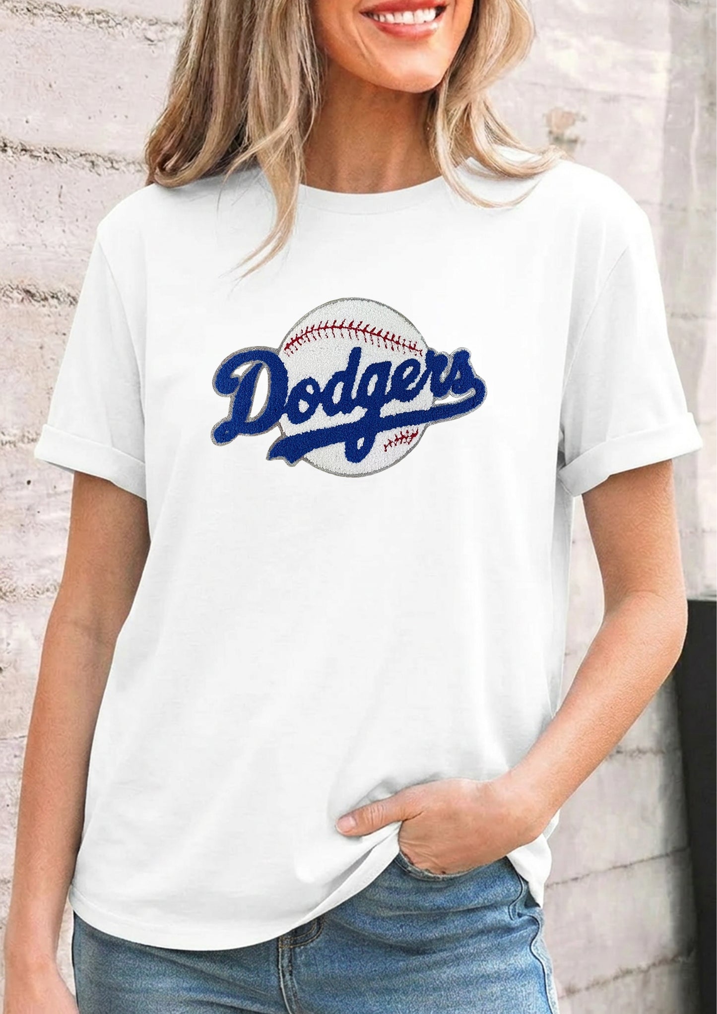 Baseball Game Day Tee Women Dodgers Sport Graphic Top
