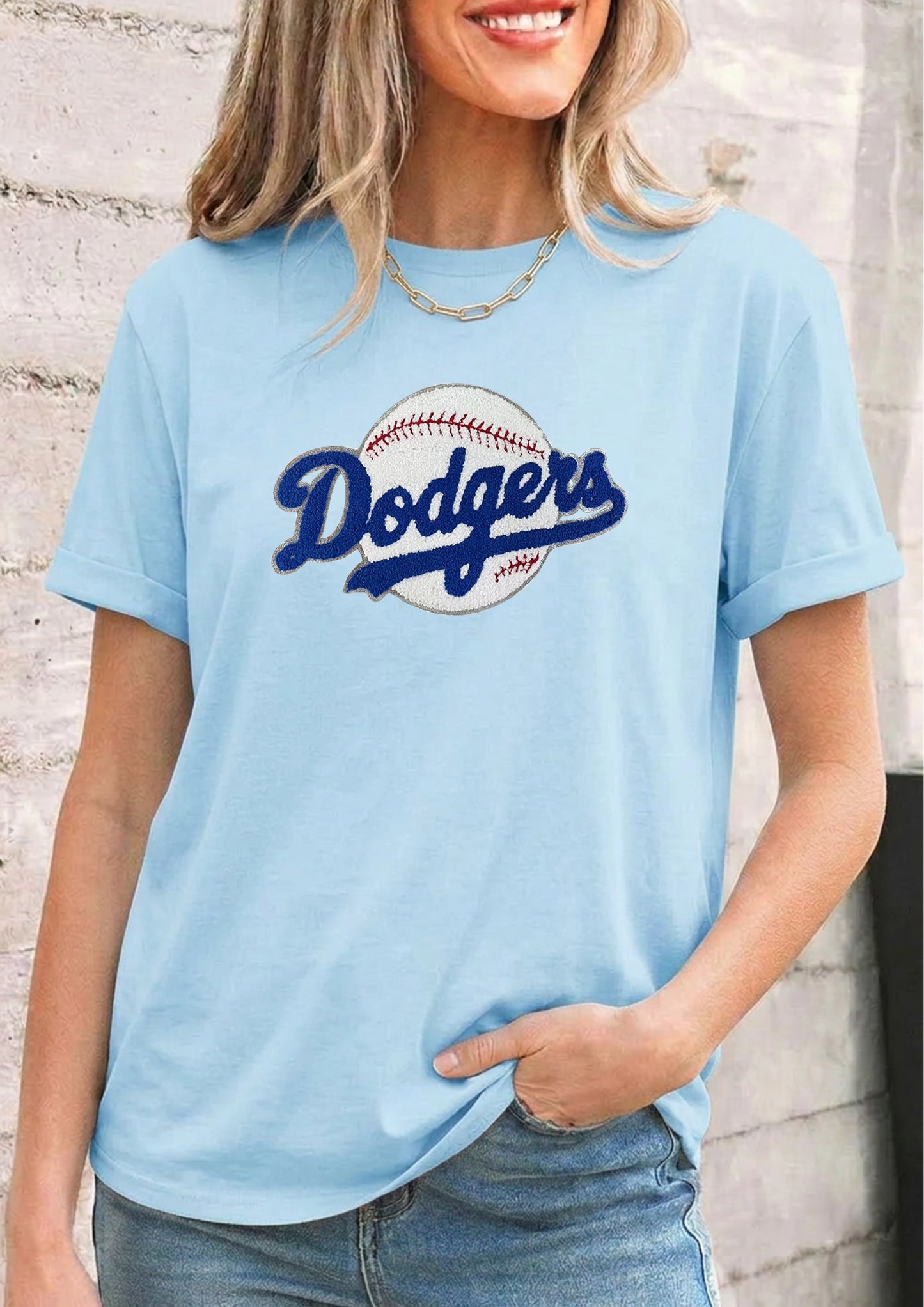 Baseball Game Day Tee Women Dodgers Sport Graphic Top