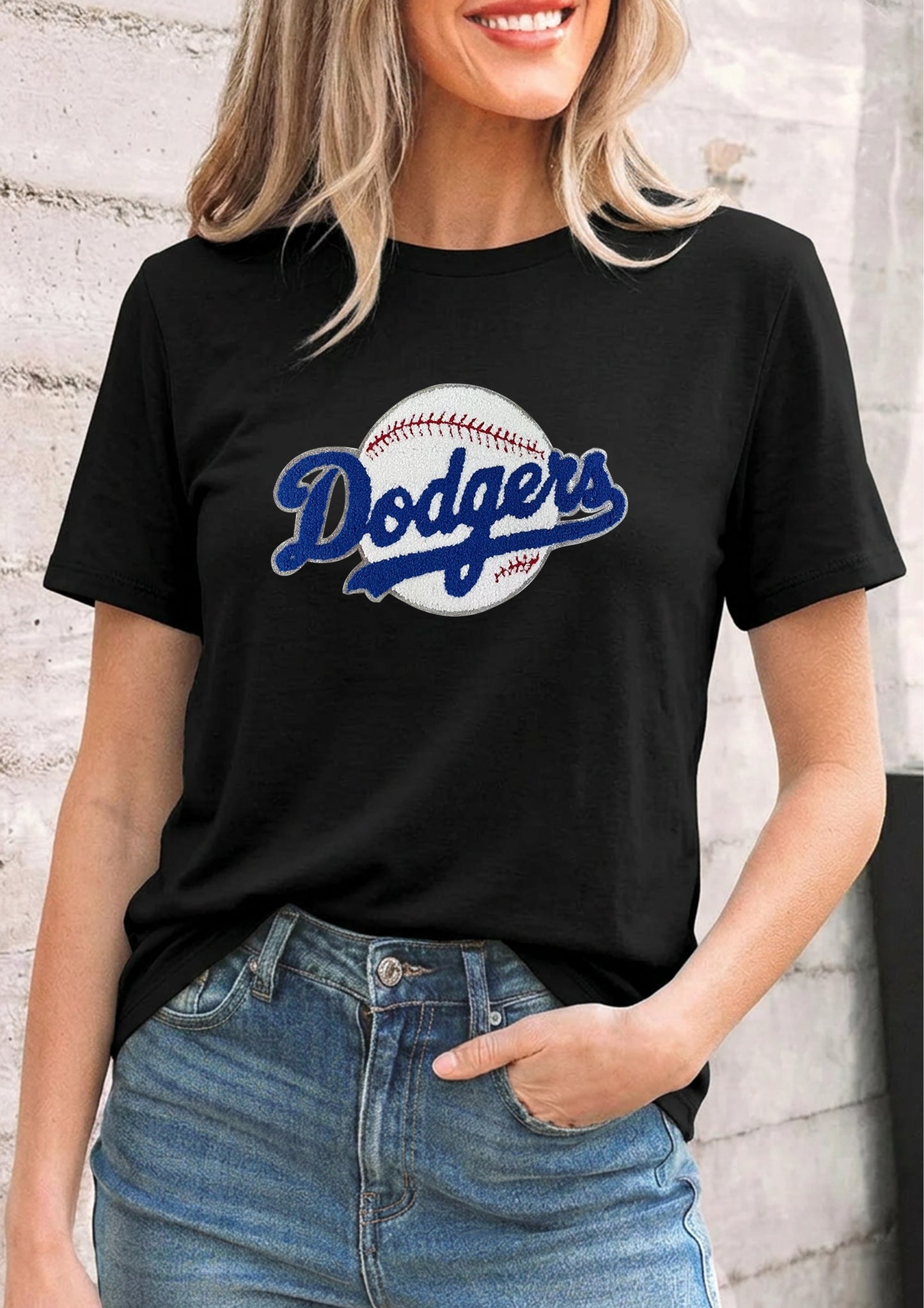 Baseball Game Day Tee Women Dodgers Sport Graphic Top