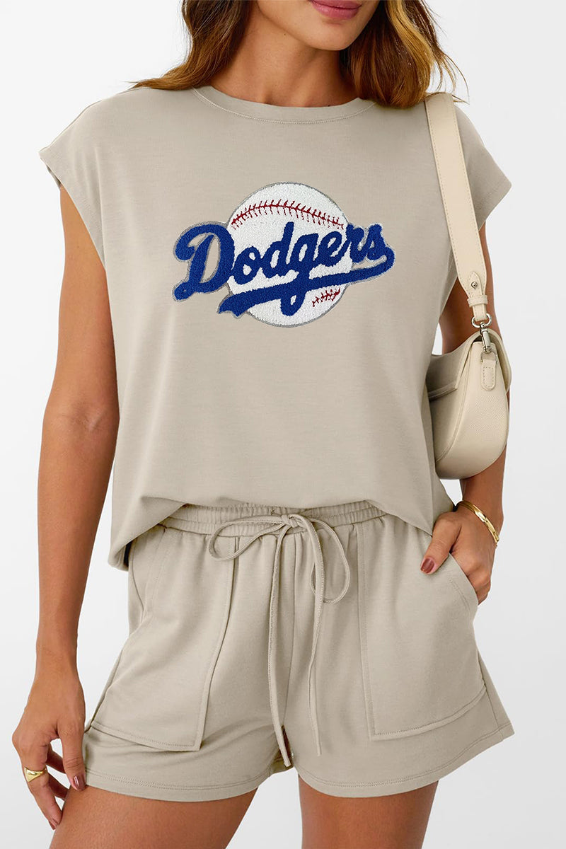 Baseball Game Day Set Women Casual Sport Outfit