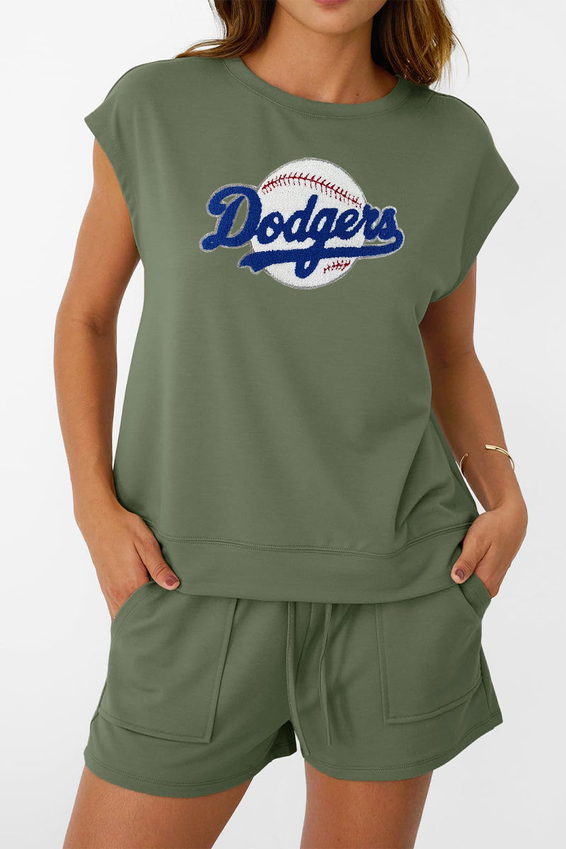Baseball Game Day Set Women Casual Sport Outfit