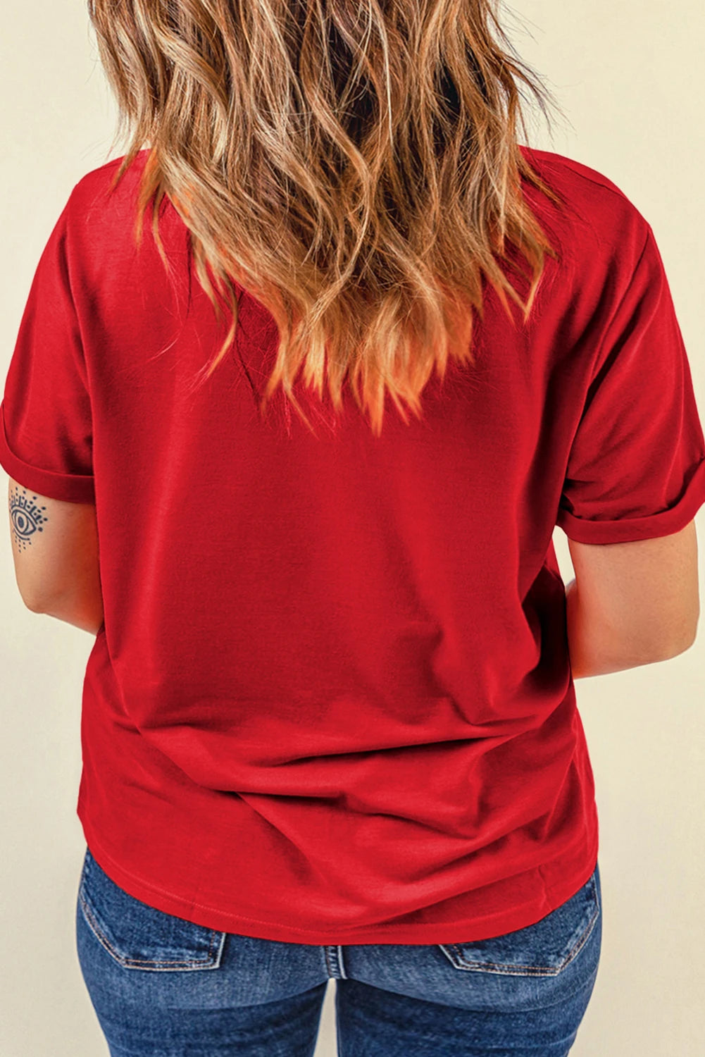 Red Merry Christmas Womens Graphic Tee