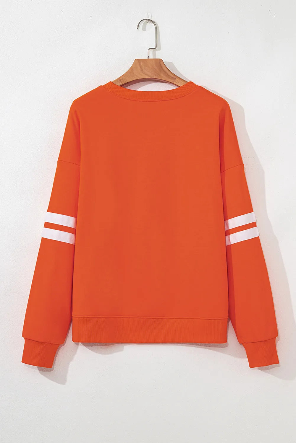 Orange PUMPKIN SPICE Graphic Varsity Casual Sweatshirt