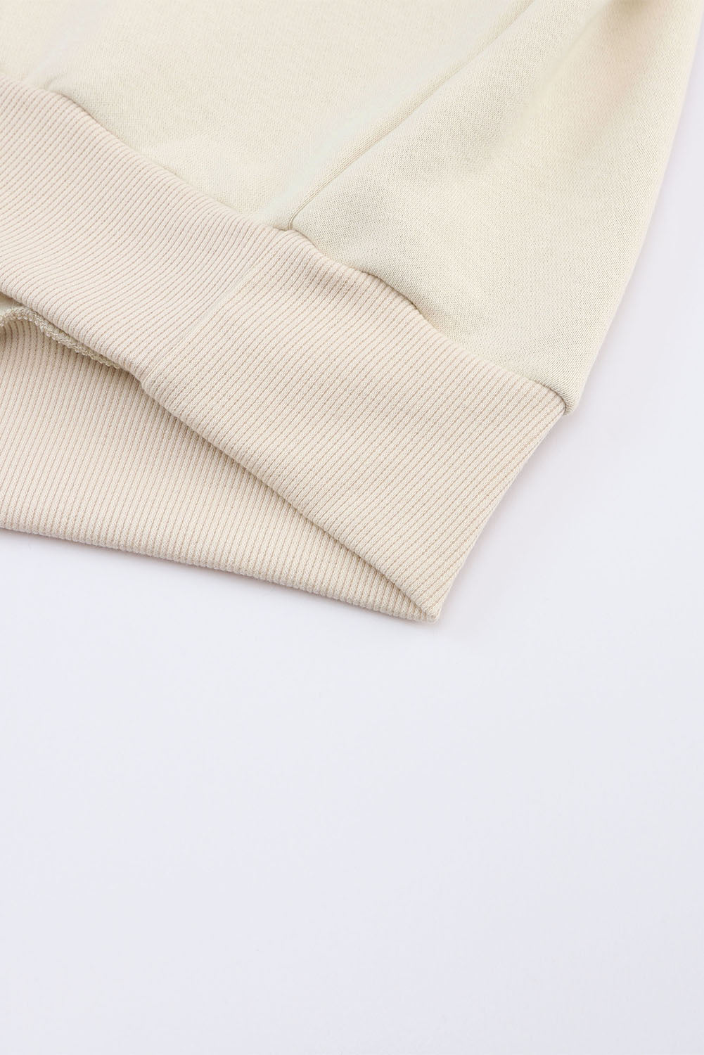 White Zip Up Stand Collar Slouchy Two-piece Outfit