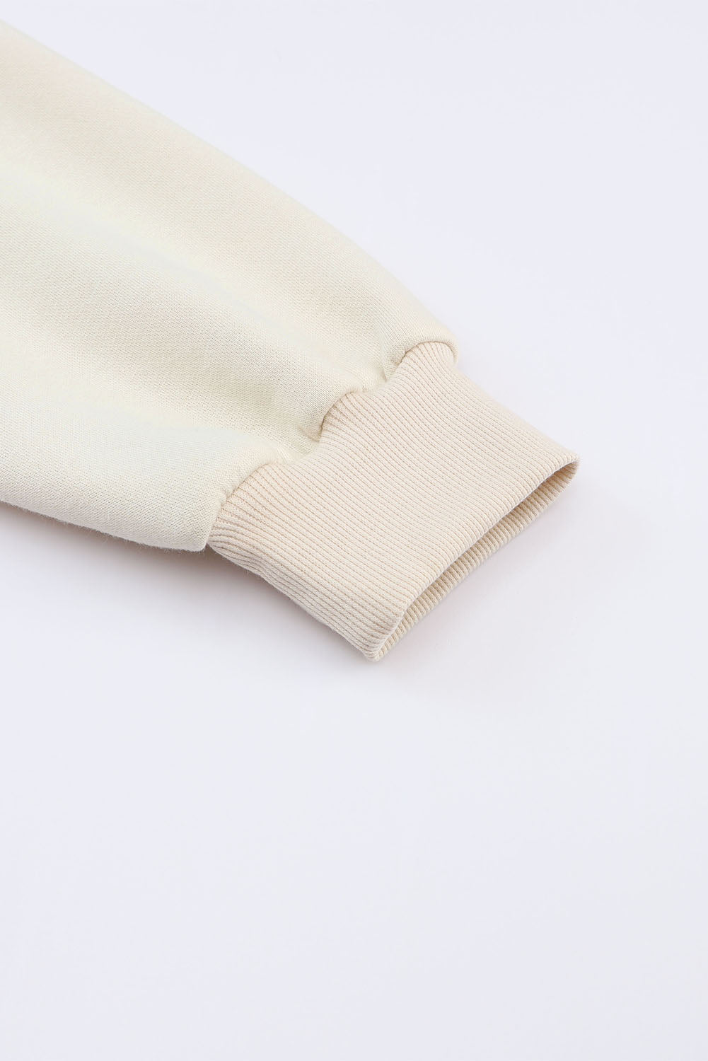 White Zip Up Stand Collar Slouchy Two-piece Outfit