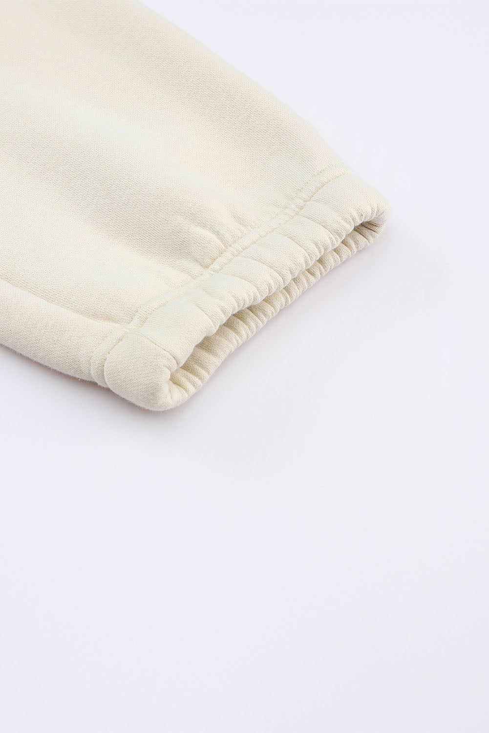 White Zip Up Stand Collar Slouchy Two-piece Outfit