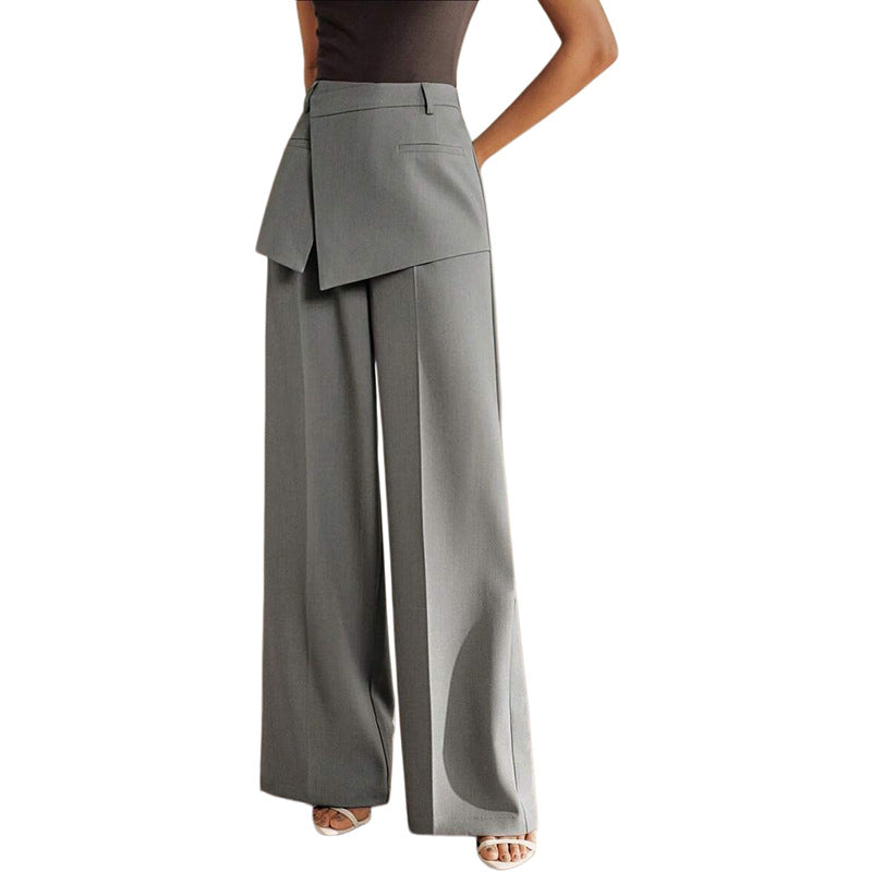 Women's High Waist Wide Leg Layered Corset Dress Pants