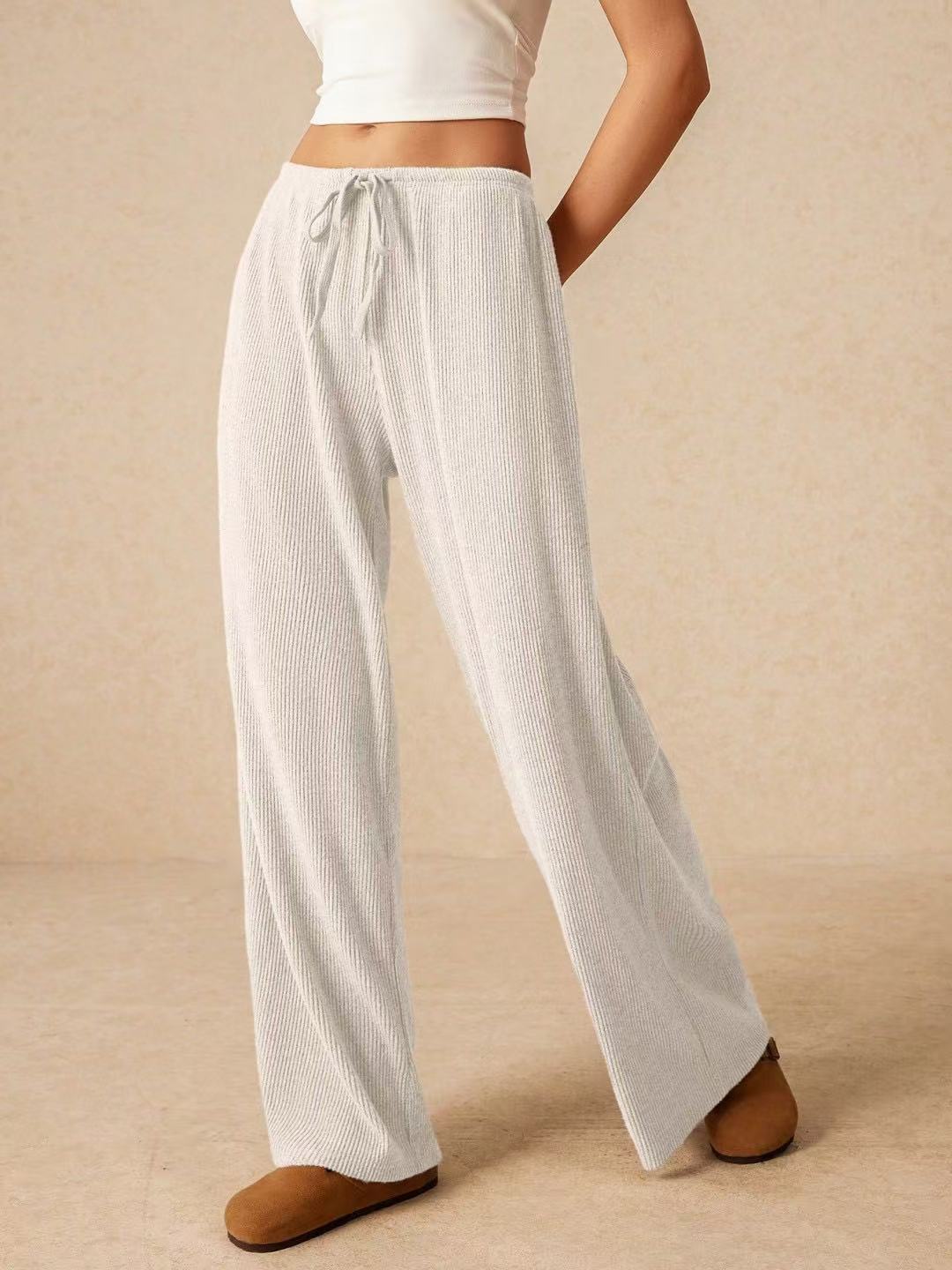 Wide Leg Pants High Waist Casual Loose Fit Long Trousers