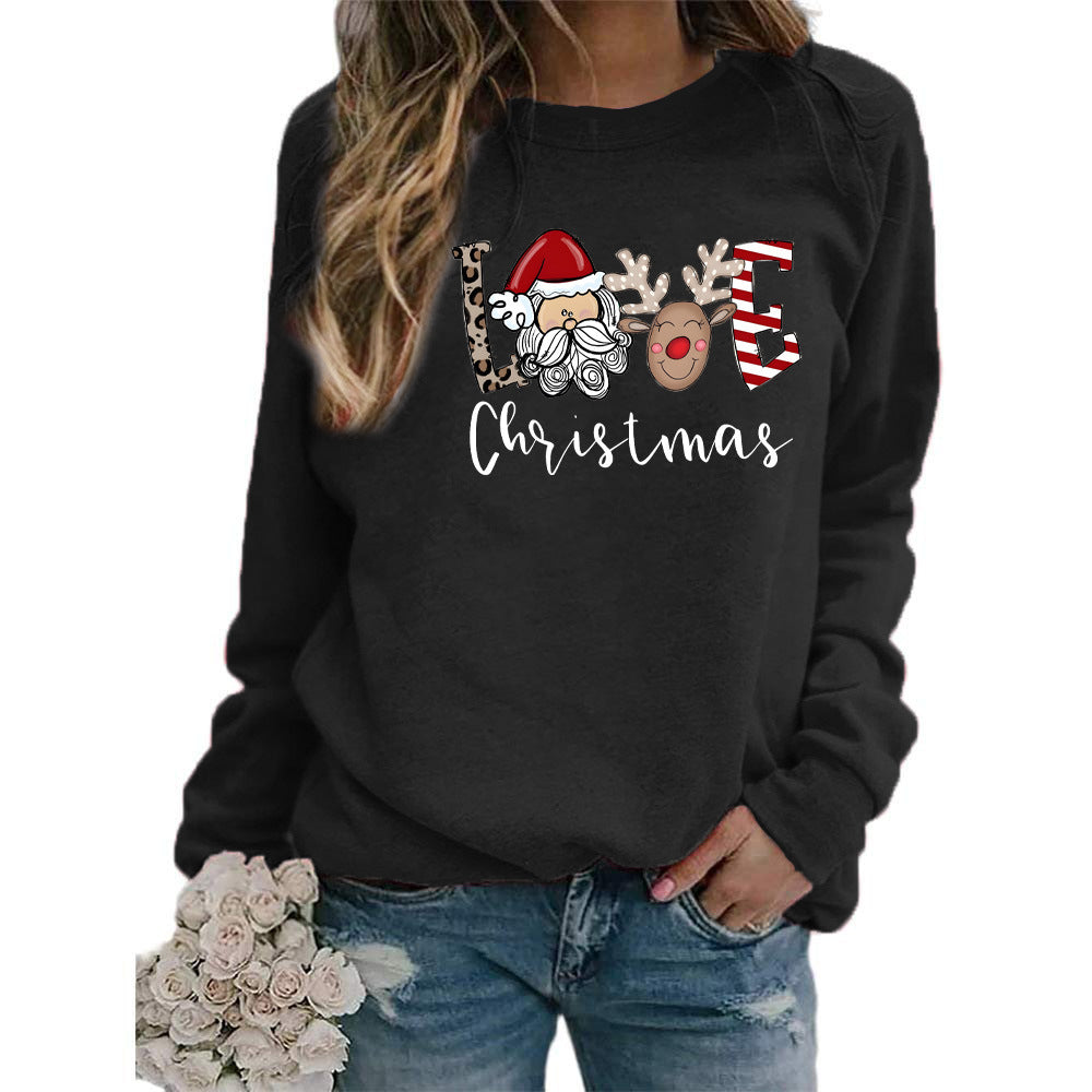 Women's Oversized Christmas Graphic Crewneck Sweatshirt