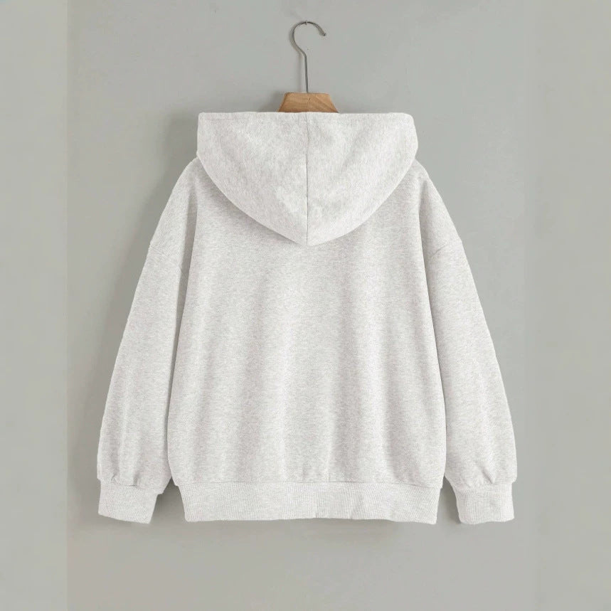 NYC Graphic Zip Up Oversized Hoodie