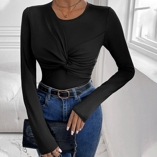 Women's Black Kink Crew Neck Onesie
