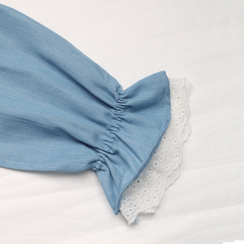 Women's Commuter Long-sleeved Shirt Lace Cardigan Top