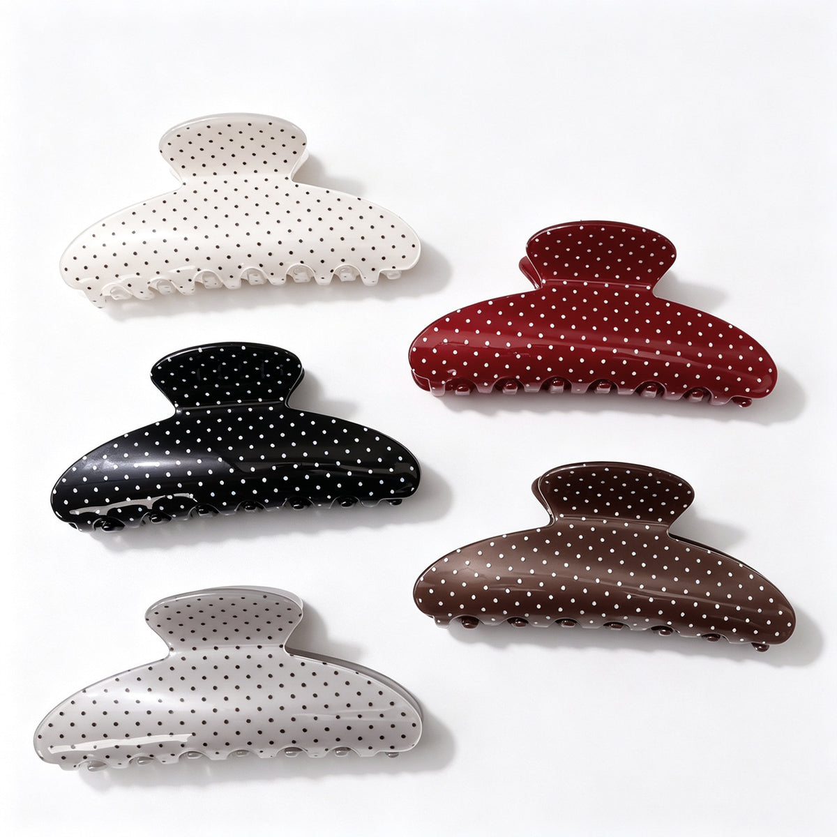 Polka Dot Large Hair Claw Clip