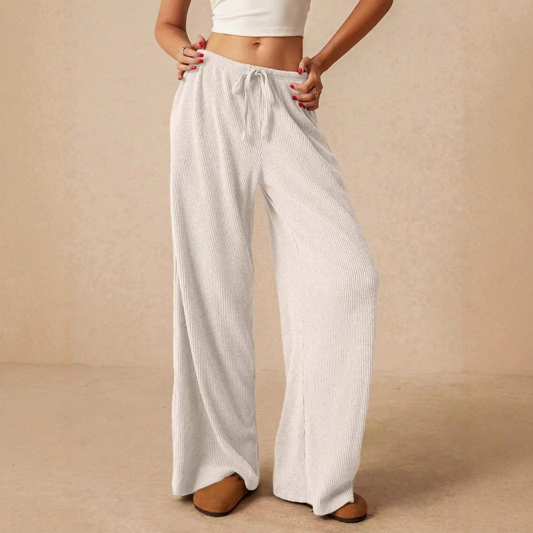 Wide Leg Pants High Waist Casual Loose Fit Long Trousers