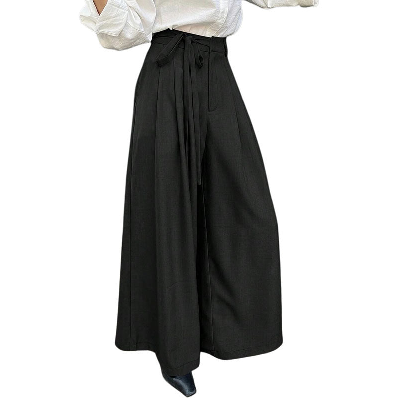Women's Vintage Tie Waist Wide Leg Palazzo Pants