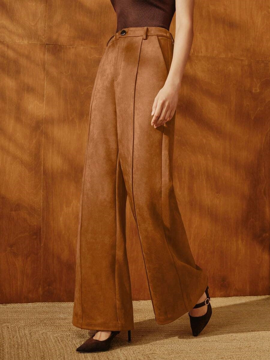 Women's High Waist Wide Leg Dress Pants Vintage Workwear