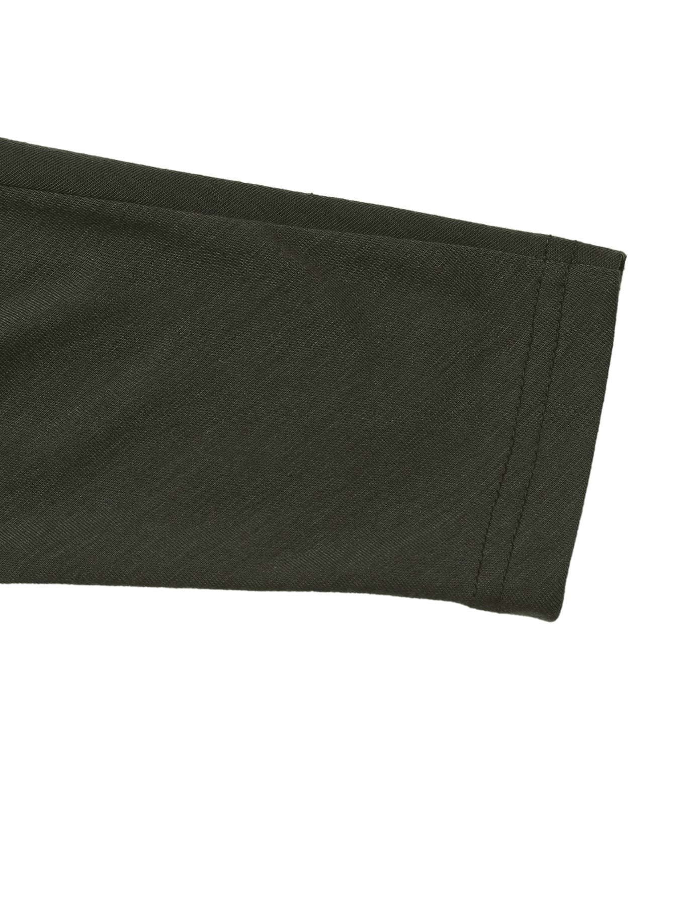 Olive Off Shoulder Long Sleeve Casual Pullover Top