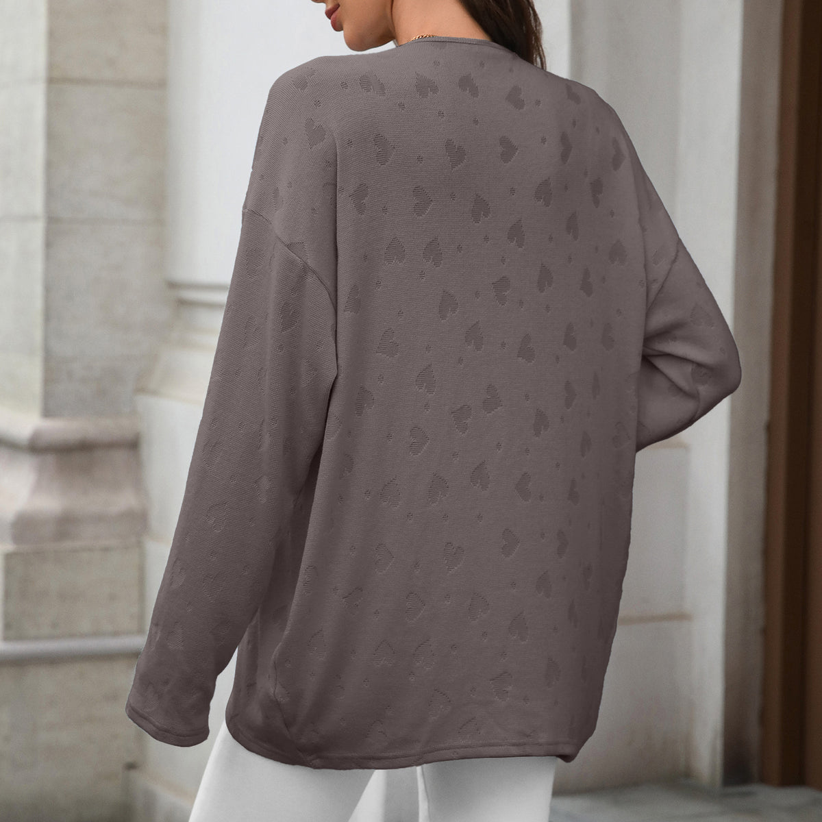 Women's Oversized Open Front Knit Cardigan Sweater