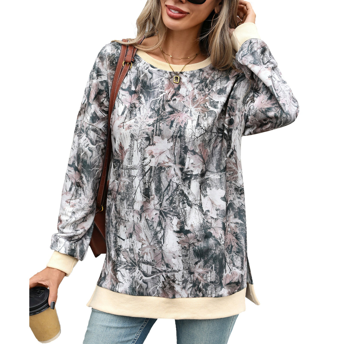 Women's Crewneck Sweatshirt Long Sleeve Print Pullover