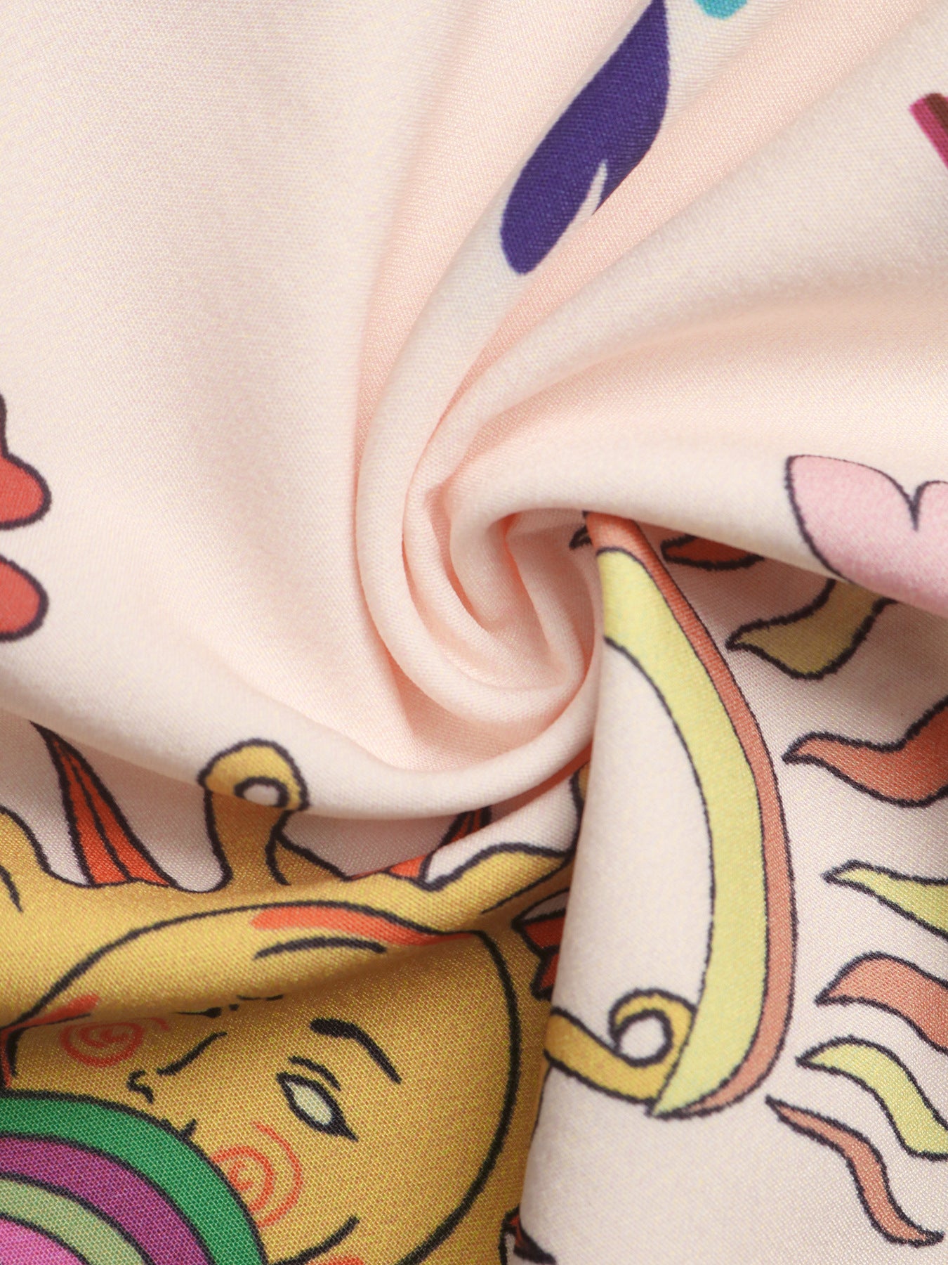 Printed Polyester Romper Boho Strapless Smocked