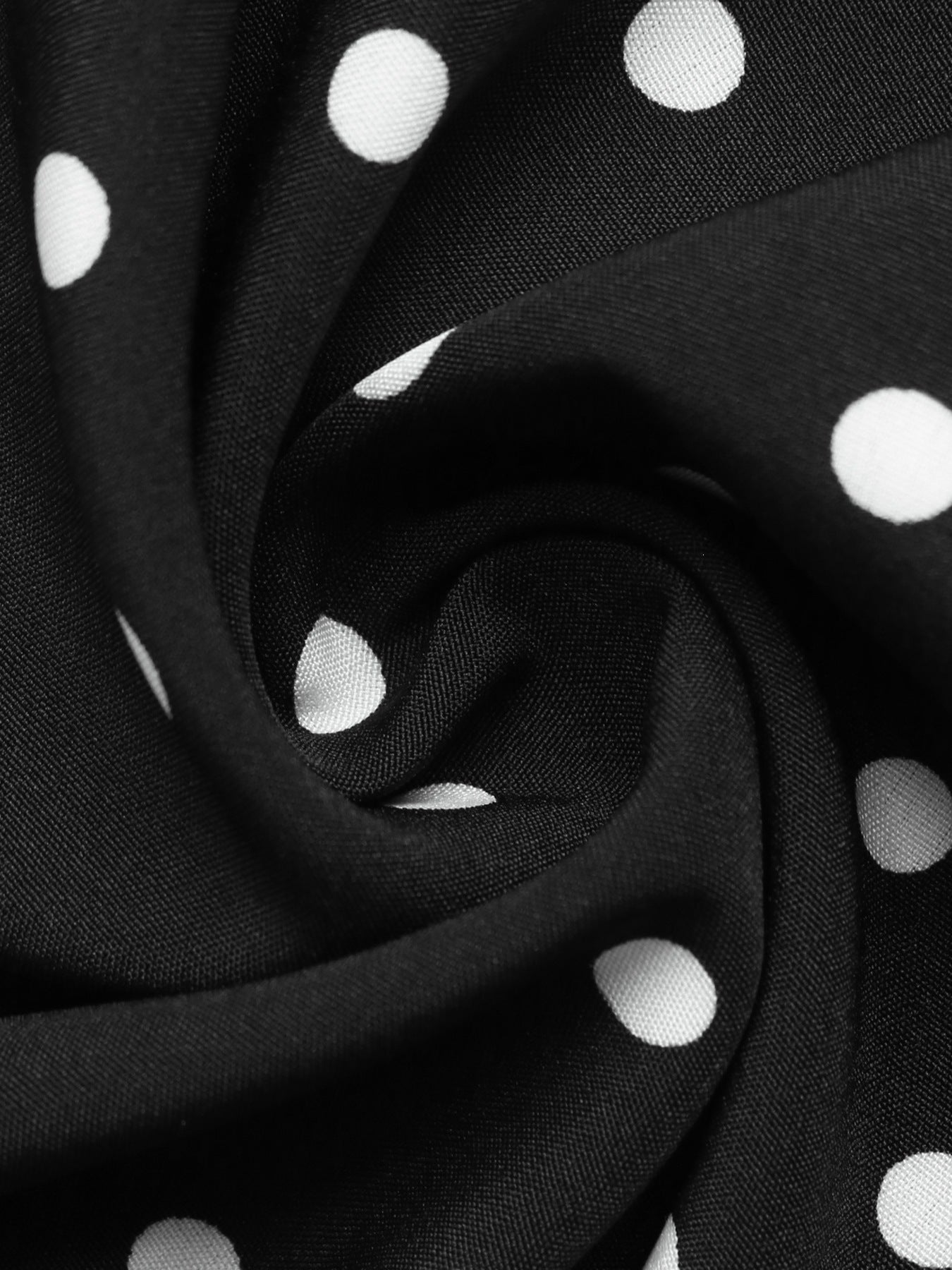 Polka-Dot Dress Vintage Collared Fit Flare