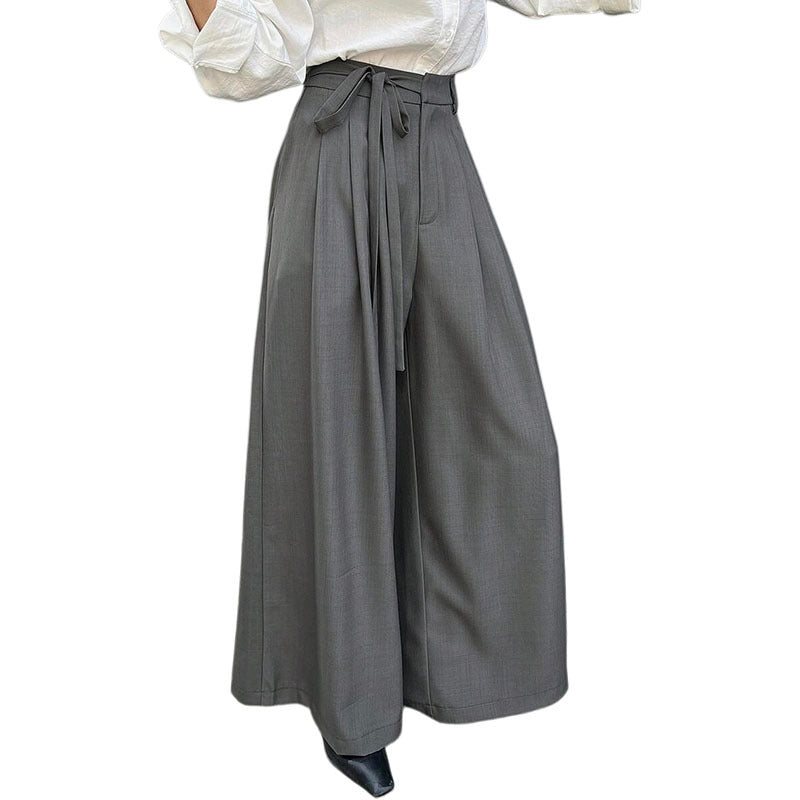 Women's Vintage Tie Waist Wide Leg Palazzo Pants