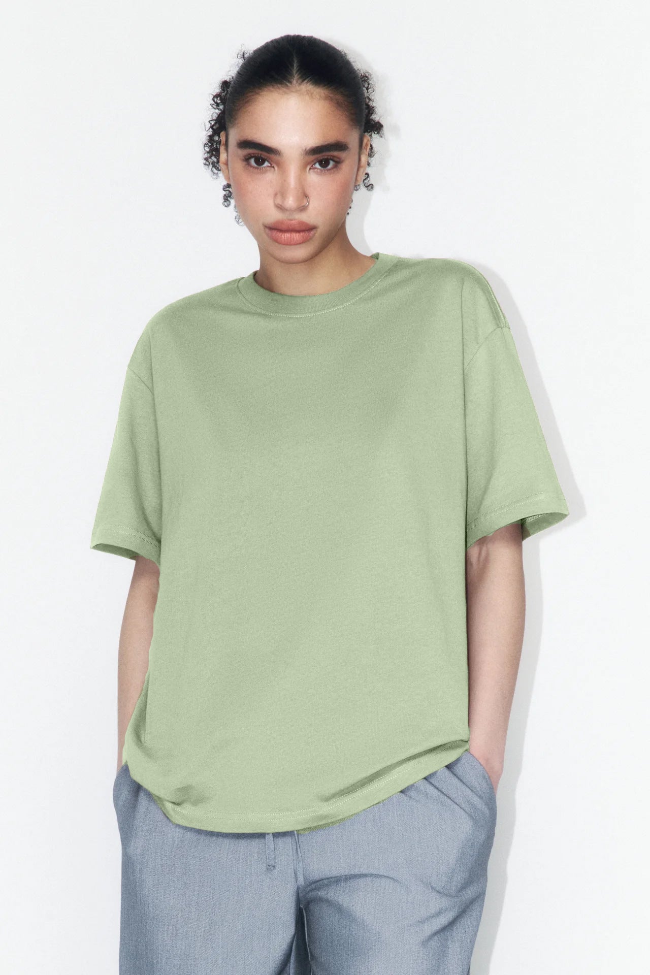 Oversized Cotton Tee Relaxed Fit Casual Streetwear