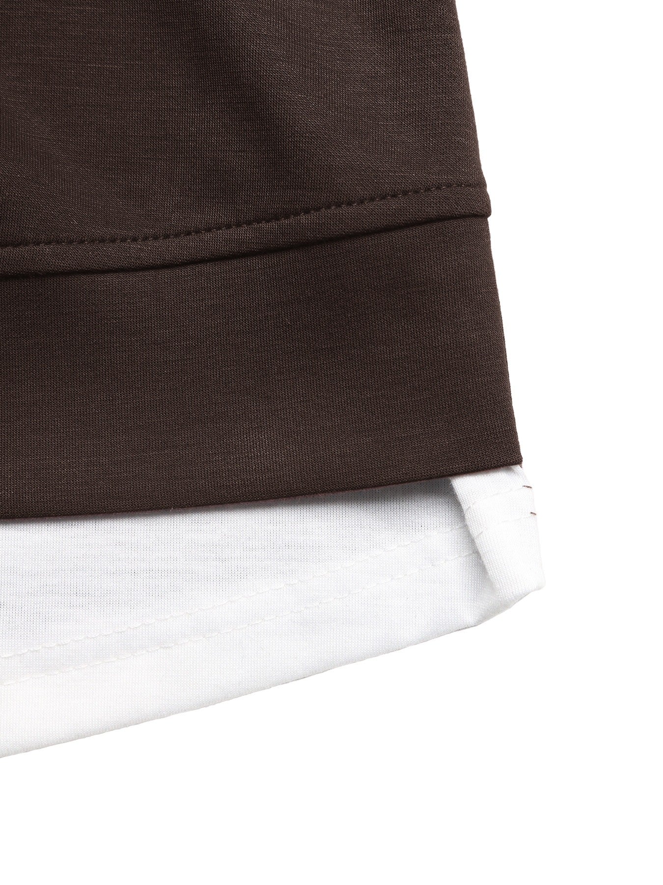 Women's Layered Hoodie Long Sleeve Button Pullover Top