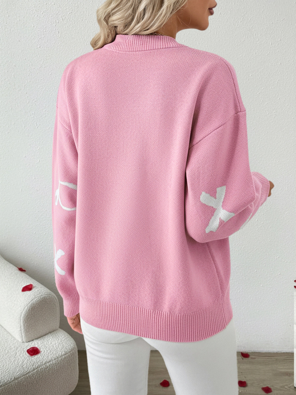 Coquette Bow Sweater Oversized Crewneck Christmas Knit
