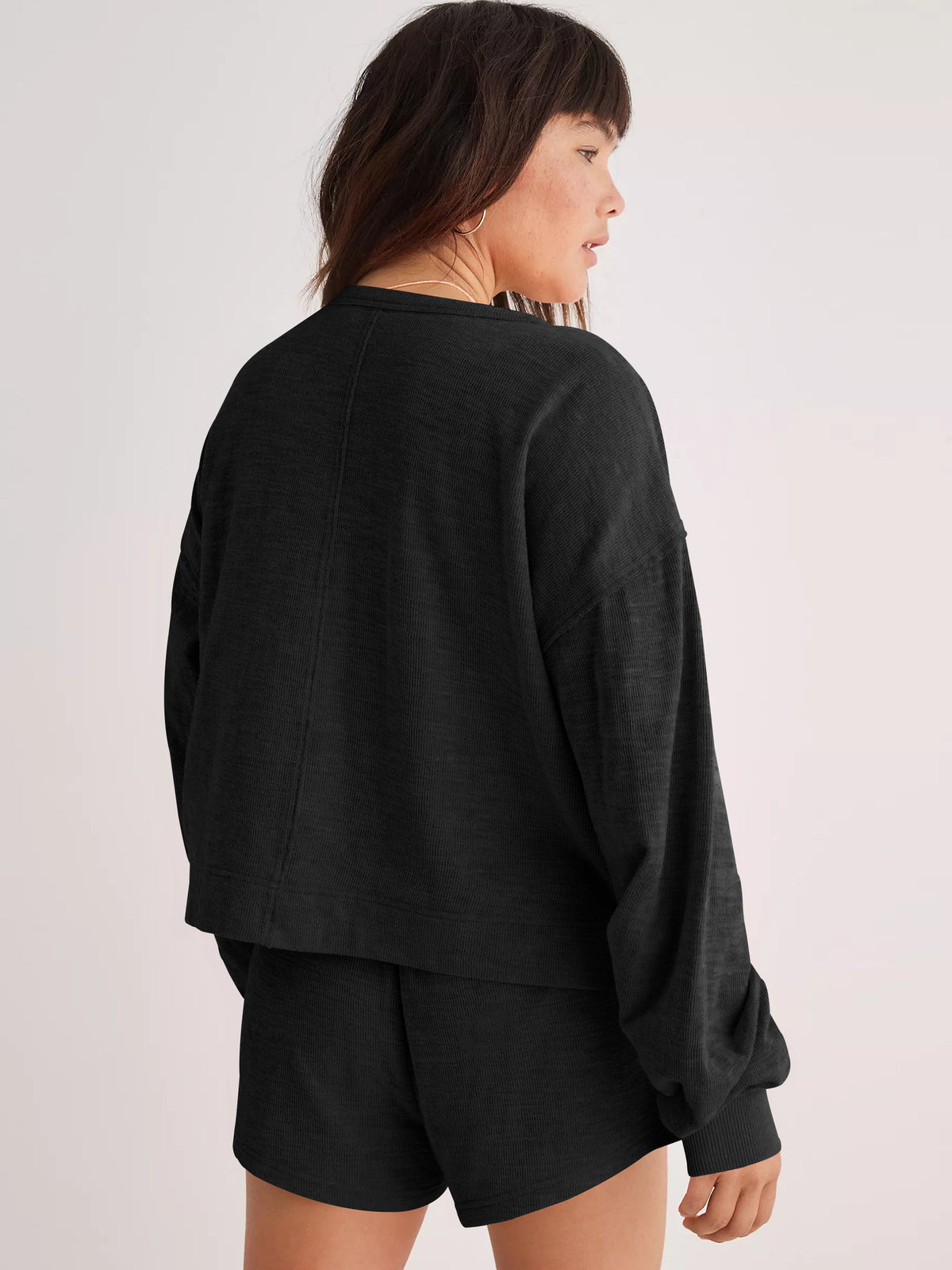 Womens Oversized Crewneck Streetwear Sweatshirt Top