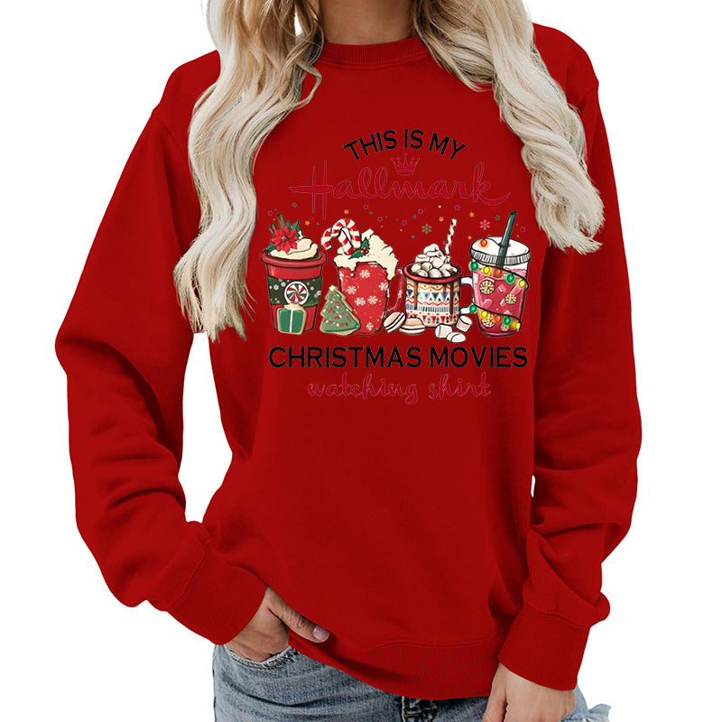Women's Oversized Hallmark Christmas Graphic Sweatshirt