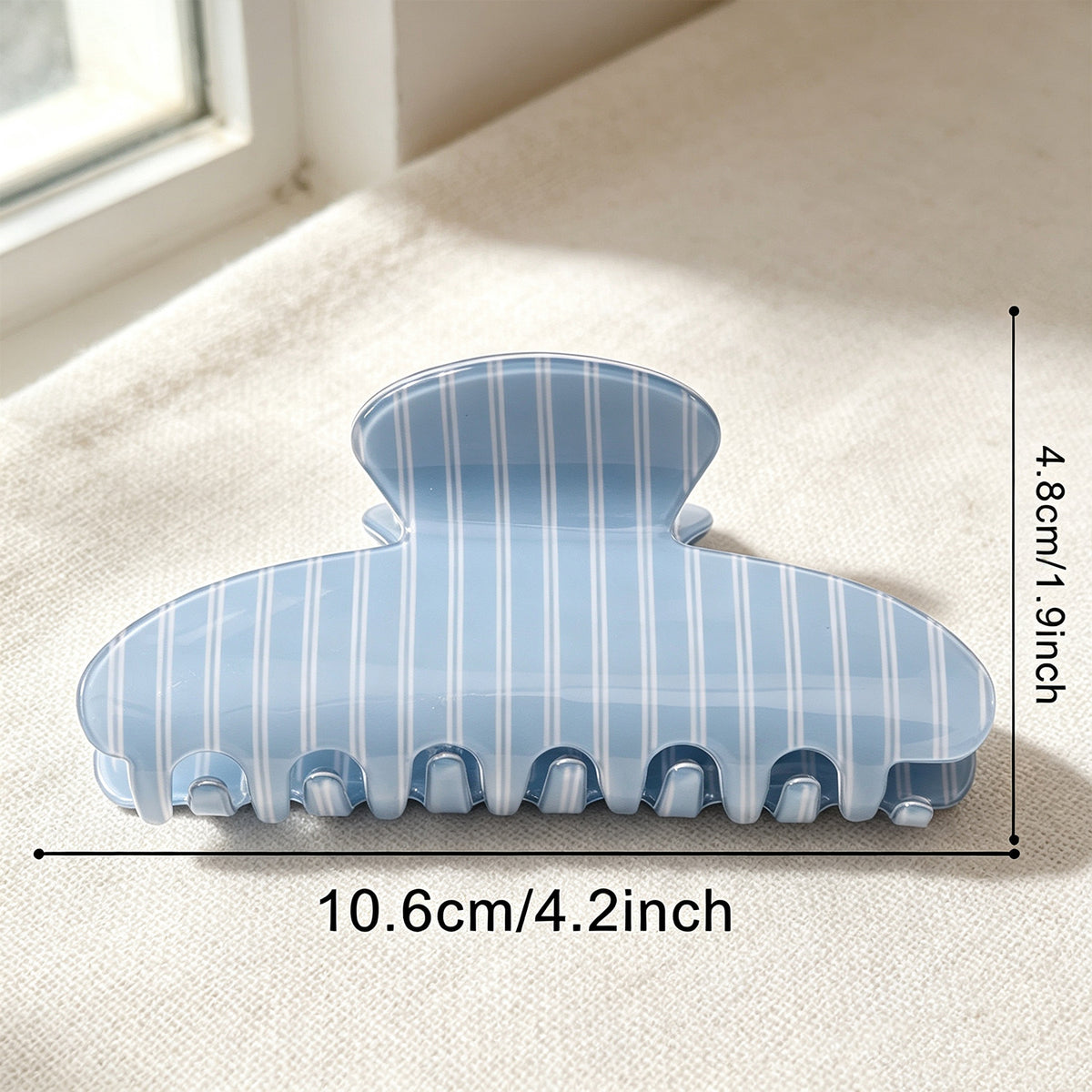 Pastel Stripe Large Hair Claw Clip