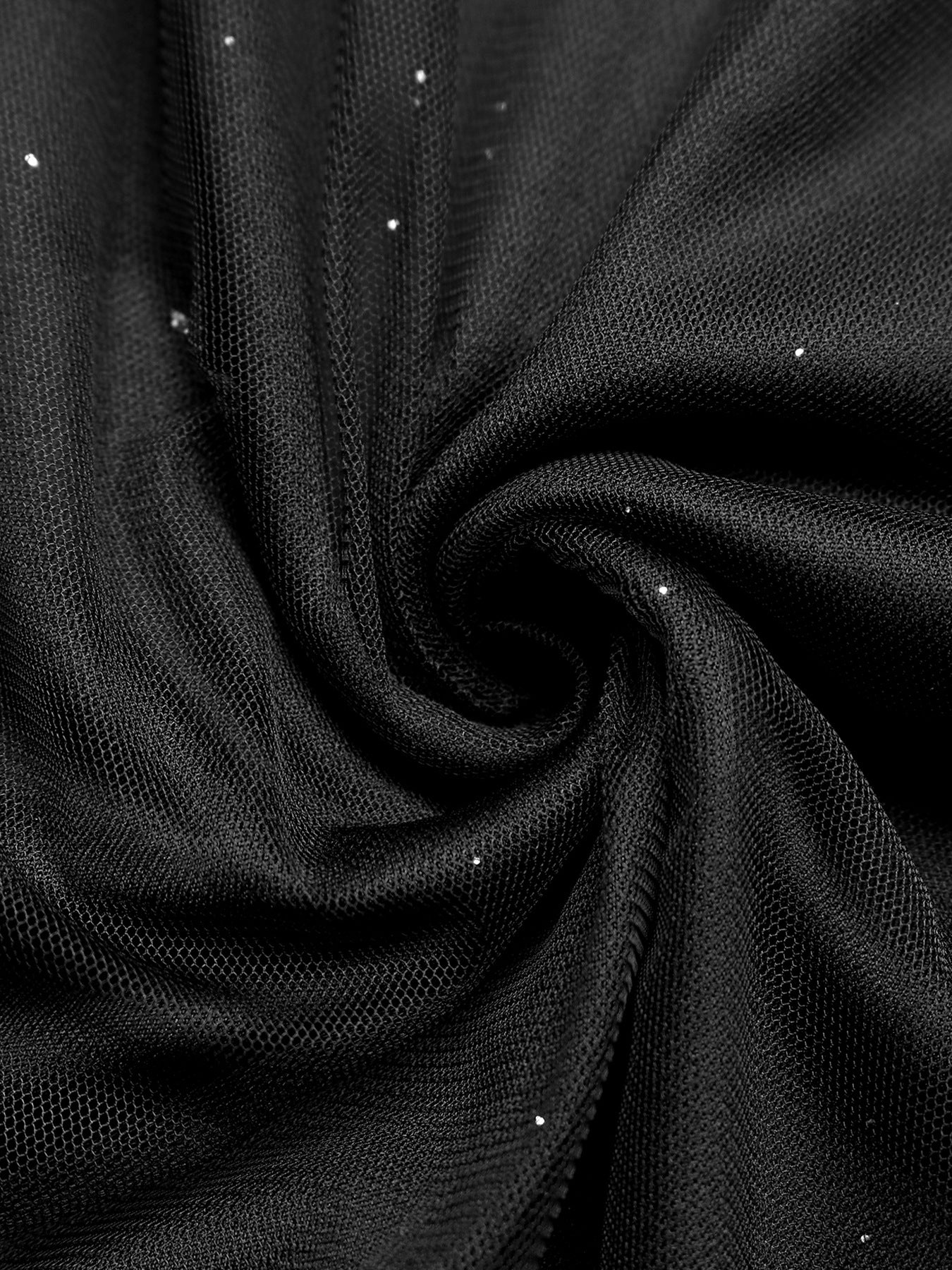 Black Mesh Maxi Dress Elegant Sleeveless Party Dress