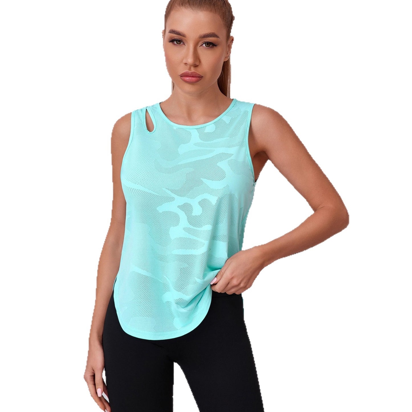 Women’s Loose Fit Yoga Tank Top Breathable Workout Tee