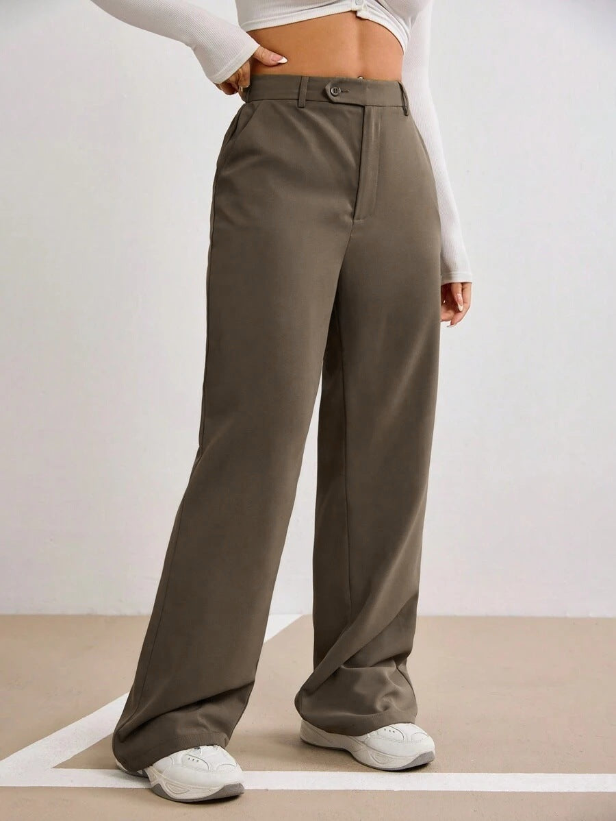 Women's High Waist Wide Leg Dress Pants