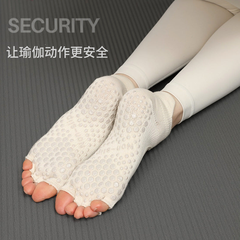 Pilates Grip Toe Socks Women Non Slip Low Cut Workout Socks