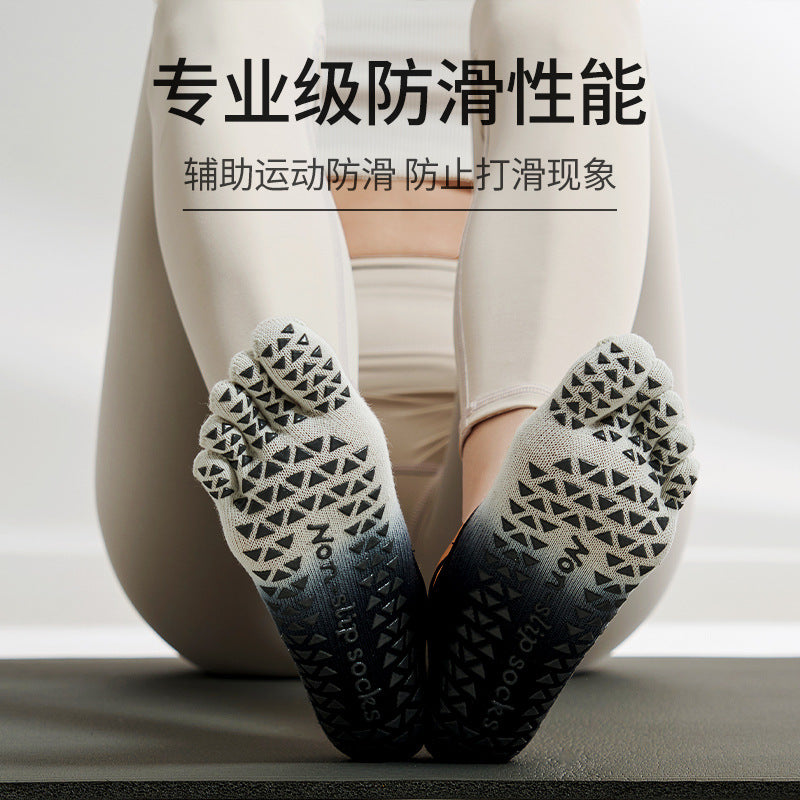 Pilates Grip Toe Socks Women Non Slip Strap Workout Socks